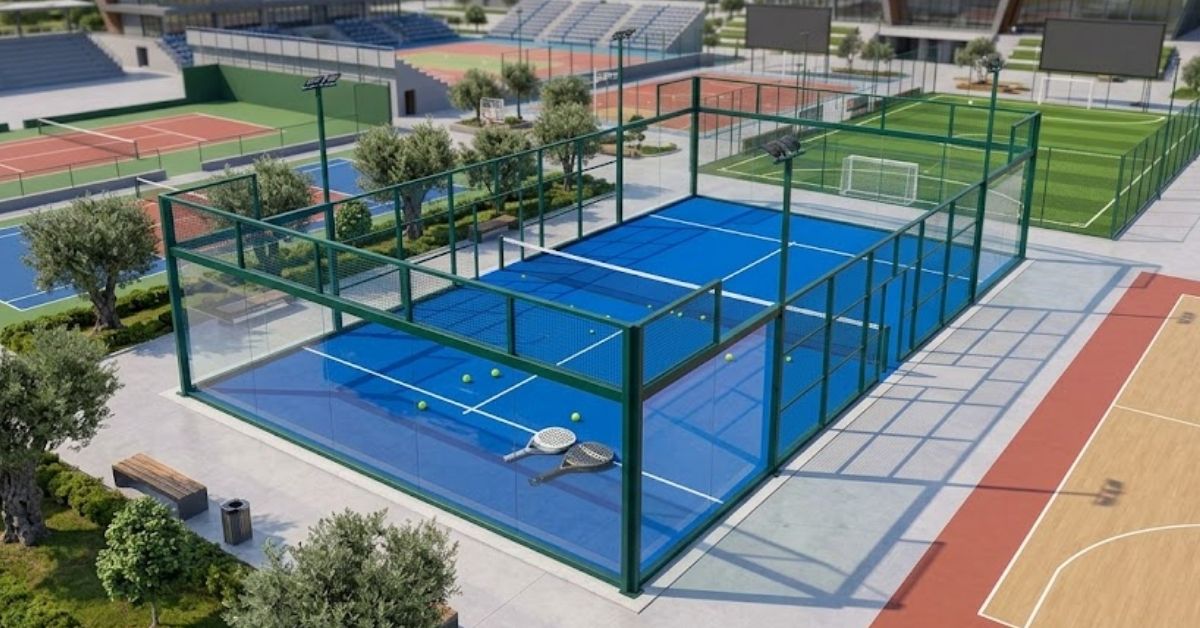 اختيار الزجاج والأرضيات في ملاعب البادل